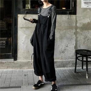 Combinaison et salopette sarouel femme noire