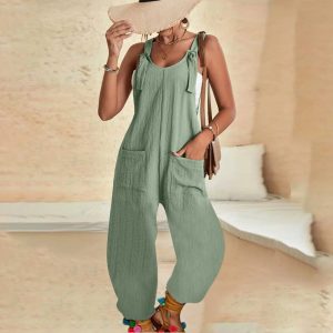 salopette fluide femme respirante kaki