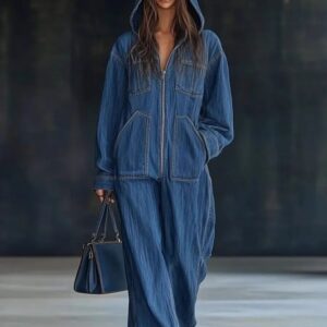 Combinaison et salopette à manches longues de face