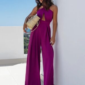 combinaison et salopette femme chic cœur croisé violet