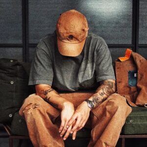 salopette denim homme détail jambes larges