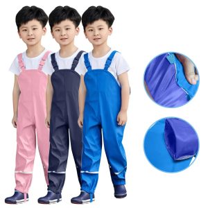 Salopette enfant imperméable coupe-vent pour garçons et filles couleurs supplémentaires