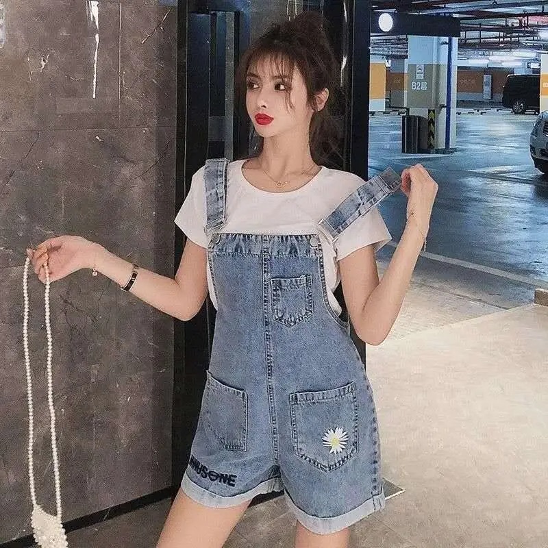 salopette short femme denim