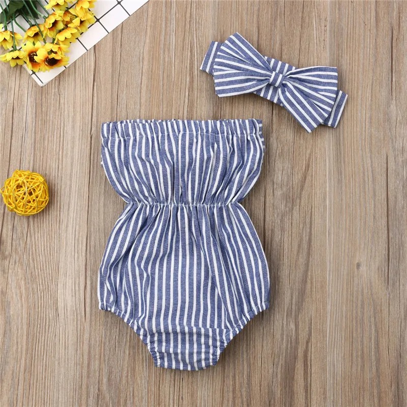 salopette bebe fille ete bleue de dos