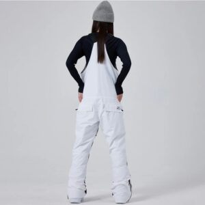 salopette de ski femme blanche de dos