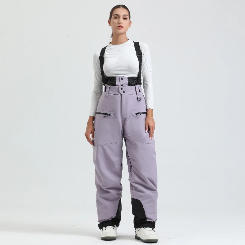 Salopette de ski femme violette snowboard