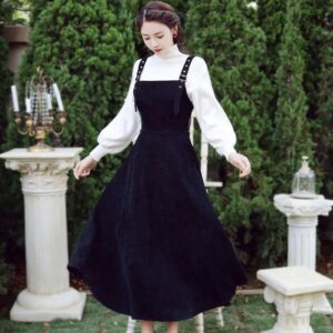 Robe Salopette En Velours Style Rétro produit