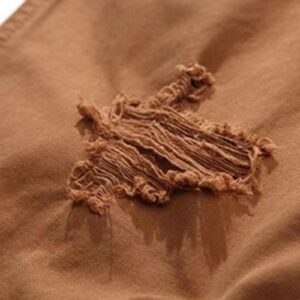 salopette denim homme troué détail tissu