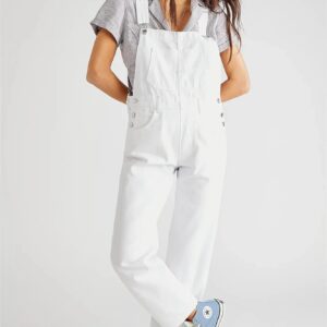 salopette femme blanche style