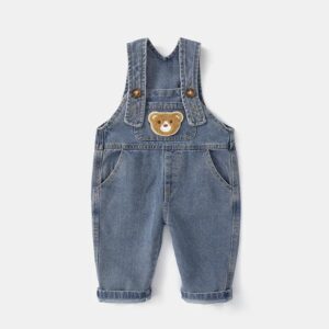 salopette coton enfant denim souple à motifs produit