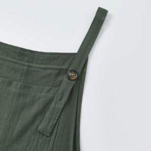 salopette short femme ete vert détail bretelles