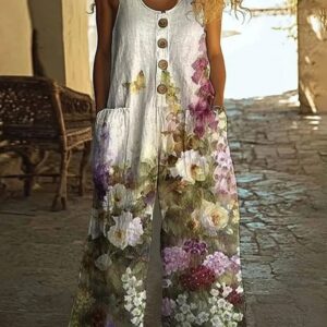 salopette blanche fluide femme