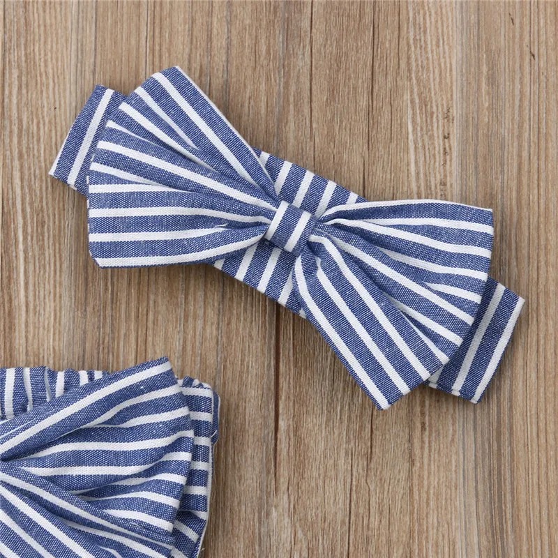 salopette bebe fille ete bleue détail noeud