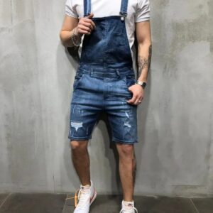 short salopette jean homme
