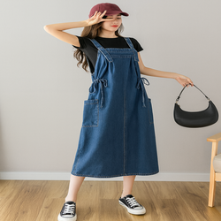 robe salopette longue BLEU FONCE 250X250