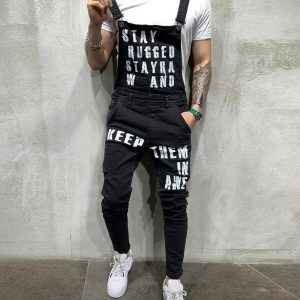 salopette décontractée en jean homme