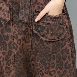 salopette leopard style arty détail poche