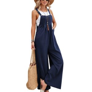 salopette été femme bleue