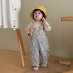 salopette coton bebe rayée