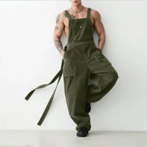 salopette en velours homme vert
