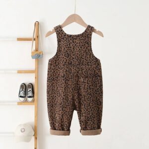 salopette leopard enfant de dos