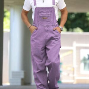 Salopette jean grande taille violet