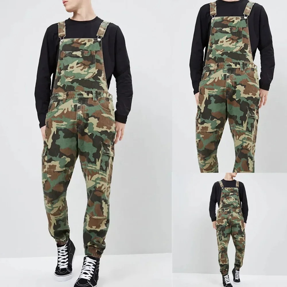 salopette verte homme militaire de dos