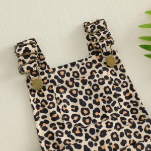 Salopette leopard short enfant bretelles