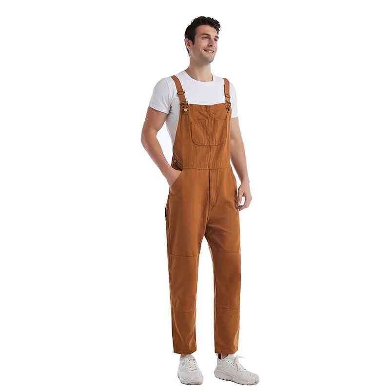 salopette jean grande taille de profil