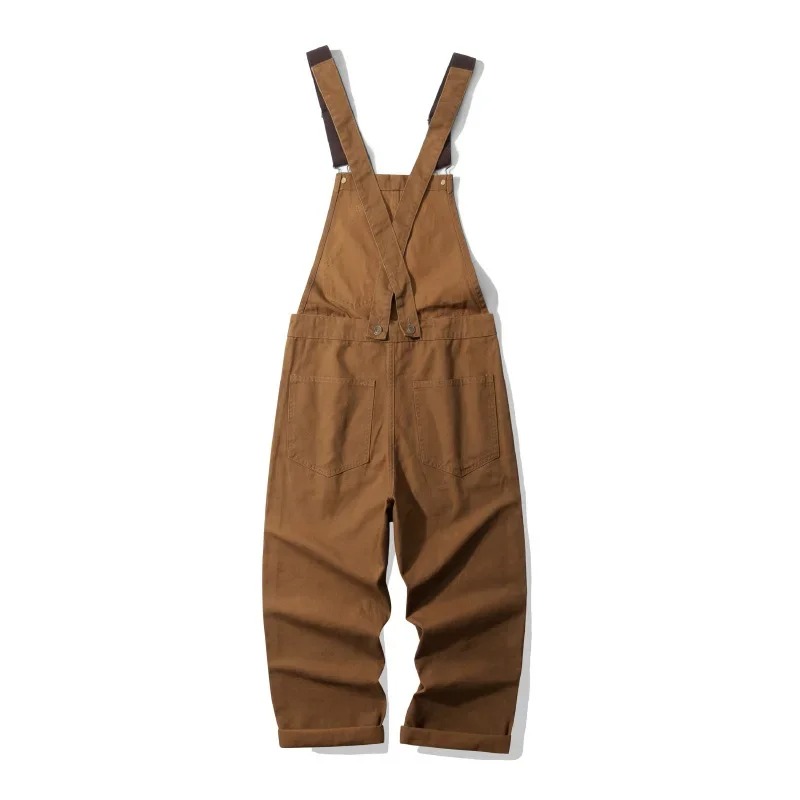 Salopette marron homme de dos