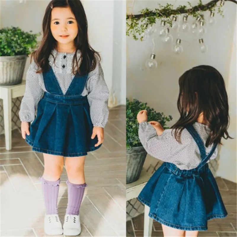 salopette fille en denim