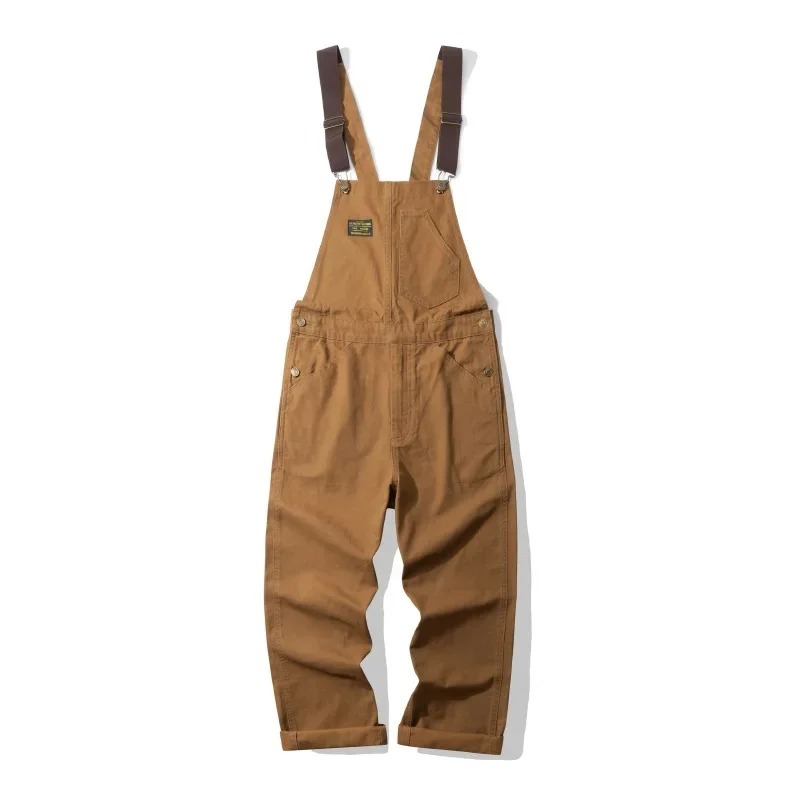 Salopette marron homme style bûcheron