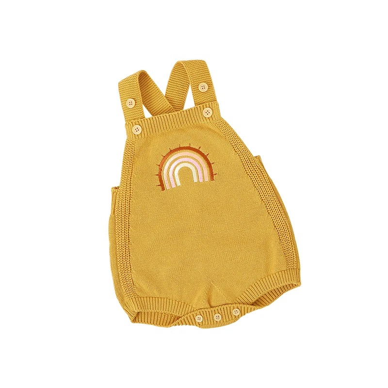 salopette bebe coton arc en ciel de face