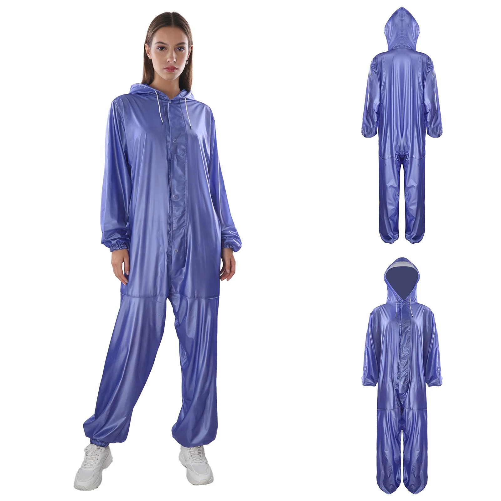 salopette de pluie femme combinaison bleu