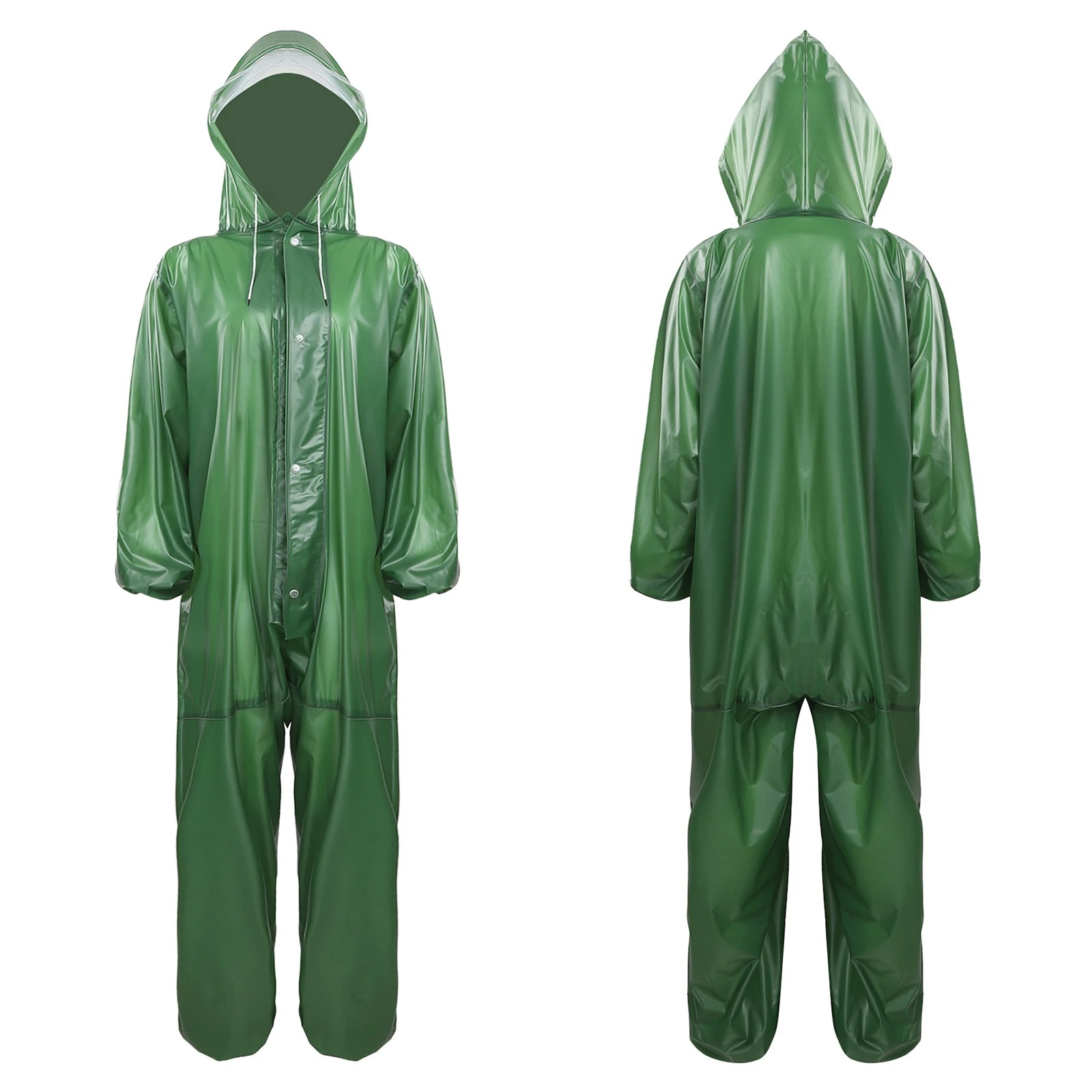 La Salopette de pluie femme verte de dos