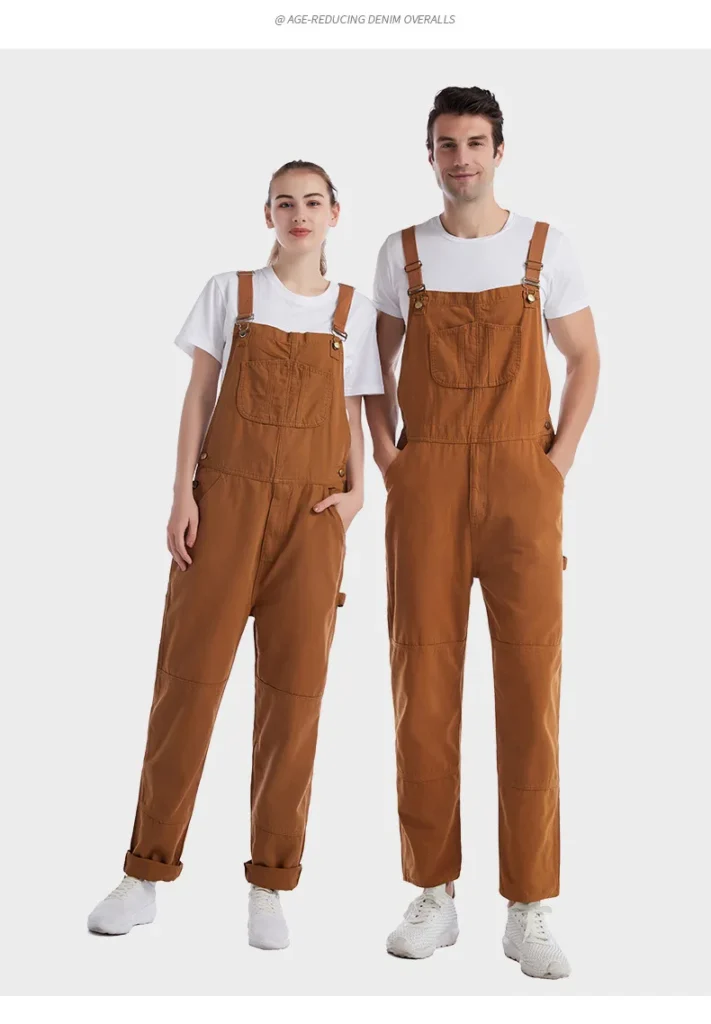 salopette jean grande taille unisexe